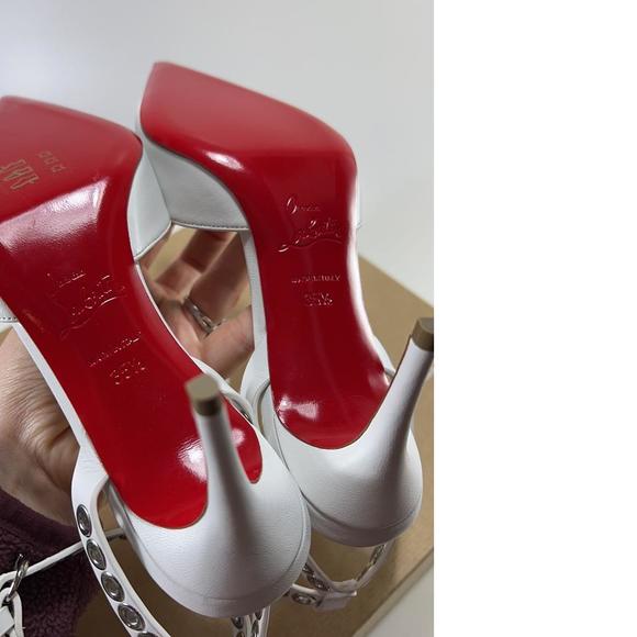 Pumpaclou 70mm Grommet Studded Ankle Strap Heels Pumps E319 - Picture 9 of 12